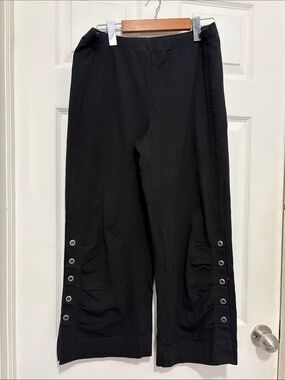 Neon Buddha Black Cropped Yoga Pants